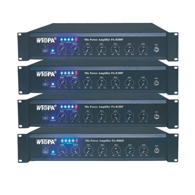 How can mic power amplifiers achieve precise volume adjustment in different scenarios?